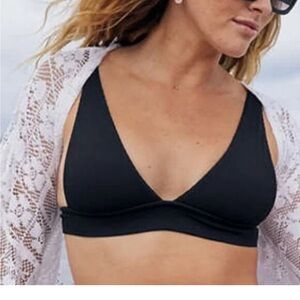 NWT Aerie Longline Triangle Tie in Back Bikini Top